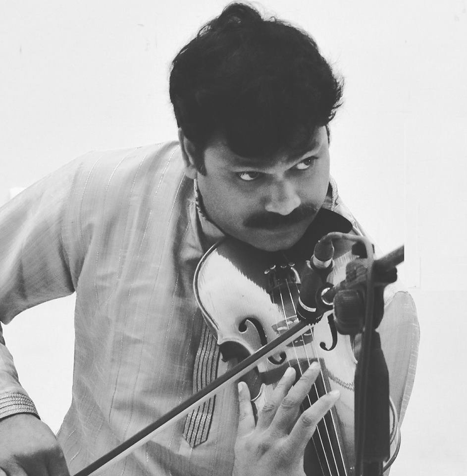 D. V. K. Vasudevan performing on violin